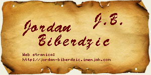 Jordan Biberdžić vizit kartica
